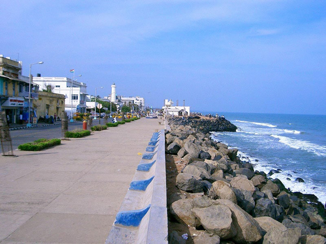 Rock Beach Pondicherry – Coastal Tour Packages and Seaside Holidays by Kanishka Tours & Travels.